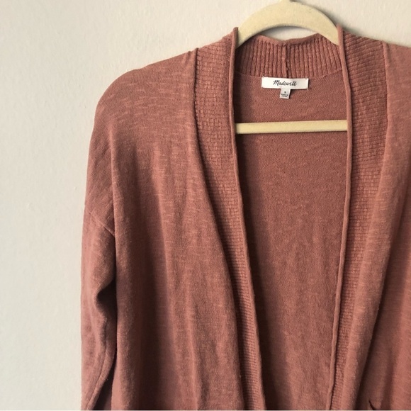 Madewell Light Open Pocket Cardigan in Pink S - Picture 5 of 11